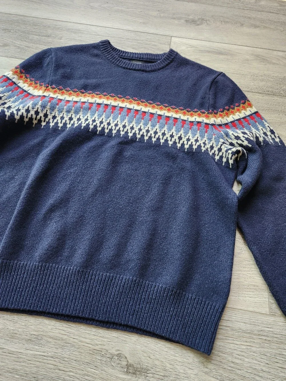 J Crew Fair Isle Lambswool Blend Crewneck Sweater Mens Xl Nwt